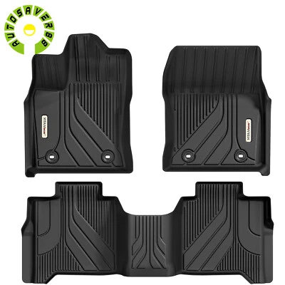 Floor Mats Liners For 2022-2026 Toyota Tundra CrewMax Cab TPE Rubber Anti-Slip - Image 1 of 4