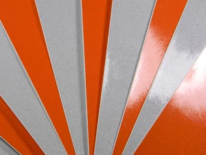 (10) Paquete combinado ~ 5 hojas autoadhesivas marca Scotchlite naranja/5 plateadas - Imagen 1 de 3