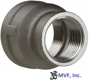 1/2" X 1/4" 150 Female NPT Bell Reducer Coupling 304 Stainless SS19040241304 - Picture 1 of 4