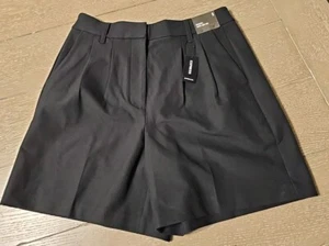NWT EXPRESS Women 8 Black Super High Rise Bermuda Shorts - Picture 1 of 8