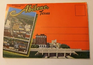 Abilene Texas Souvenir Book Postcard Folder 18 Color Pictures~TX - Picture 1 of 5