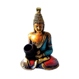 Buda Sentado Tibetano Hecho a Mano Tabaco Fumar Pipa Espiritual Zen Budismo - Imagen 1 de 8