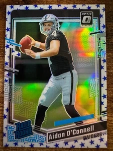 2023 Optic Donruss Aidan O'Connell Rated Rookie Holo Blue Stars Prizm SP #258 - Bild 1 von 10