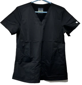 Eon Sport by Maevn Solid Black Women's Scrub Top, SZ Medium - Picture 1 of 5