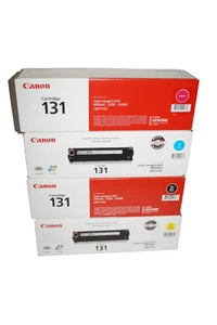 Canon 131 Genuine New Toner Cartridge Black Cyan Magenta Yellow 4 Color Pack NIB - Picture 1 of 9