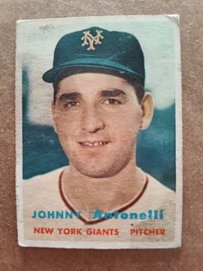 JOHNNY ANTONELLI New York GIANTS 1957 TOPPS Baseball Card #105 - Picture 1 of 2