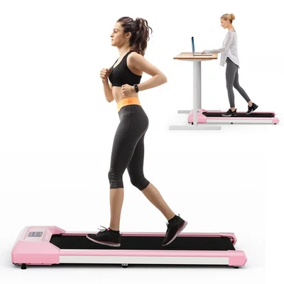 2.25 HP Walking Pad Under Desk Treadmill Jogging Machine w/ Remote Control Pink - Image 1 of 4