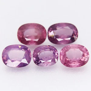 5pcs Lot 3.94ct Mixed Sizes Oval Natural Purplish Pink Spinel Tanzania, Africa - Imagen 1 de 4