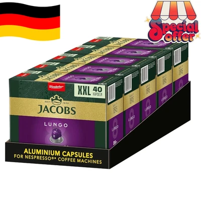 Jacobs Lungo Intenso 8 Coffee Capsules, Nespresso* Compatible Capsules, Intensit - Bild 1 von 3