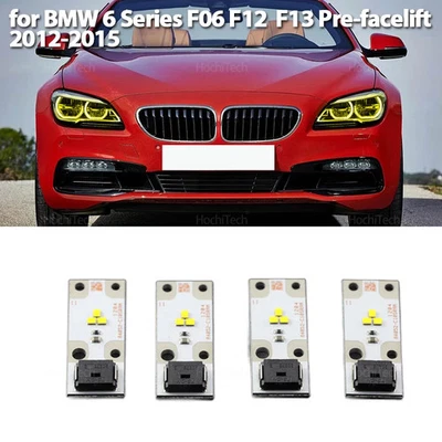 4x Yellow Led DRL Angel eye Board for BMW 6 Series F06 F12 F13 Pre-lci 2012-2015 - Image 1 of 4