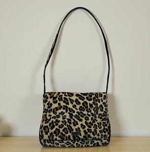 Vintage 90er Y2K CRAZY HORSE Liz Claiborne Leopard Gepard Druck Schultertasche Handtasche - Bild 1 von 11