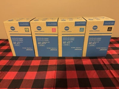 Lote de 4 nuevos tóner completo Konica Minolta TNP79 negro amarillo cian magenta Foto 1 de 2