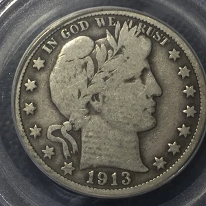 PCGS VG-10 1913-p Barber Half Dollar LITY and bit of B, R Low Mintage Coin # - Picture 1 of 5