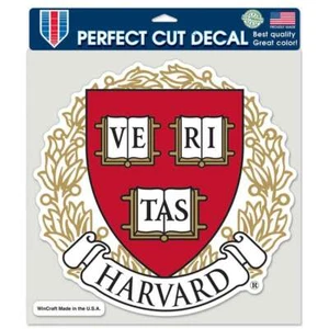 Harvard Crimson Full Color Die Cut Decal - 8" X 8" - Picture 1 of 1