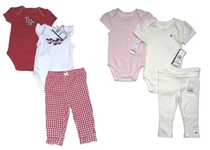Tommy Hilfiger Baby Girl 3PC Sets Bodysuits & Leggings Sz 6/9M, 12M, NWT - Picture 1 of 3