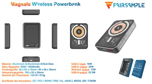 MagSafe Powerbank 5000mAh | Transparent-Schwarz | Hightech für jeden Anspruch - Bild 1 von 4