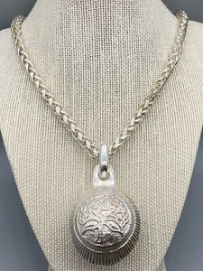 David Navarro Vintage Sterling Silver Toggle Clasp Pendant & Chain Necklace 28” - Picture 1 of 13