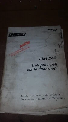 manuale officina fiat 242 (dati caratteristiche) 09-1976 - Immagine 1 di 4
