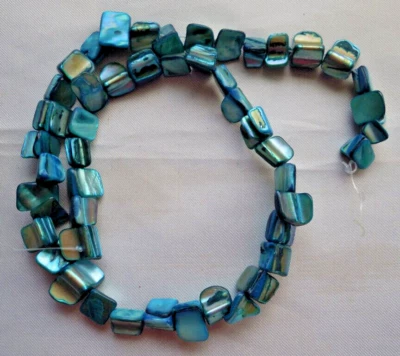 45 - 48  Muschelperlen Perlmuttsplitter Nugget ca 8mm BLAU   # 354 - Bild 1 von 2