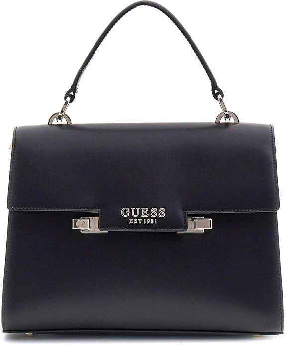 GUESS Elegante Handtasche, Schwarz, klassisches Design mit Metallverschluss, NEU - Bild 1 von 1