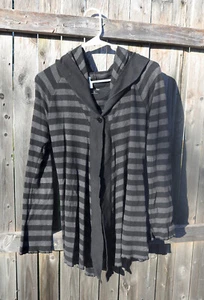 Calvin Klein Performance Womens Hoodie Sweatshirt Black Pullover Striped XL - Picture 1 of 3