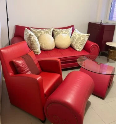 Bretz Designer Sofa Garnitur mit Couchtisch, Sessel und Hocker (ausklappbar) - Bild 1 von 4