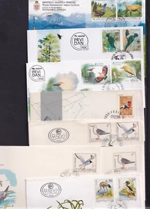 Serbia Yugoslavia Birds choice FDC Grouse WWF Woodpecker Heron Bullfinch Crane - Picture 1 of 11