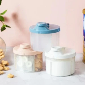 1x Baby Formula Dispenser Portable Milk Powder Container 4Grids Food Storage Box - Picture 1 of 9