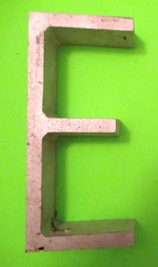 VINTAGE CAST ALUMINUM LETTER "E" ~ CUSTOM SIGN MAKING WE HAVE LETTERS ~ #2 - Picture 1 of 2