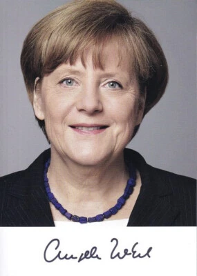 Autogramm Politik | CDU | Angela MERKEL | 2010er (Portrait Color) Lebenslauf - Bild 1 von 2