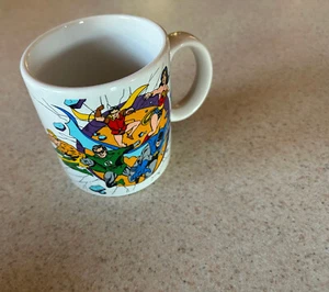 JUSTICE LEAGUE Comic Book Hero Coffee Mug (1989 Good Company Toys) - Picture 1 of 2