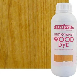 Botella de 1 litro de tinte para madera interior dorado antiguo Dartfords - Imagen 1 de 3