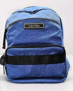 Calvin Klein Athliesure Nylon Blue Backpack 15 inches long 11 Inches Wide - Picture 1 of 11