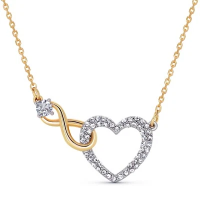 TRYNDI Collar Corazón Infinito Oro 18k para Mujer, Regalo de Navidad para Hija Foto 1 de 4