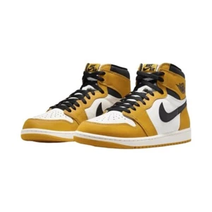 Nike Air Jordan 1 Retro High Yellow Ochre Black DZ5485-701 Men's NEW Size 9 - Picture 1 of 5