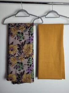 2 piece Unstitched Floral Material for Salwar Kameez Suit Fabric