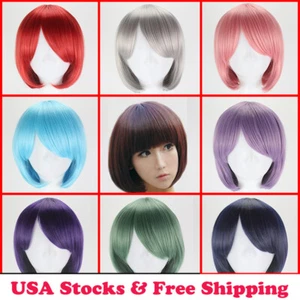 Sexy BOBO Full Wig Multiple Colors Cosplay Costume Anime Halloween Party Hair - Picture 1 of 10