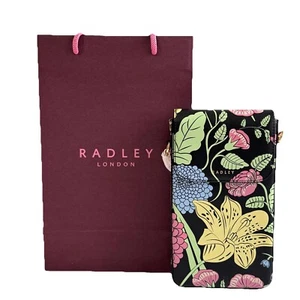 RADLEY RHS SS25 Black Leather Phone Crossbody Bag With Gift Bag - New - RRP £99 - Picture 1 of 7