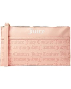 Bolso sin asas grande Juicy Couture Shout It Out logotipo rosa nuevo sellado - Imagen 1 de 10