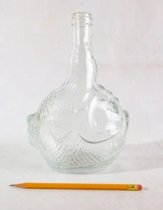 Antique Vetreria Etrusca Puffer Fish Bottle, 750 ml, 9.5" Tall, No Chips - Picture 1 of 5