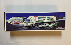 1997 HESS Toy Truck and Racers Lights Up New In Box - Picture 1 of 7