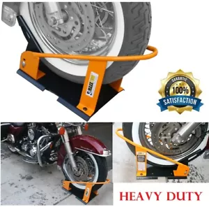 Motorcycle Wheel Chock Stand Harley Davidson Tire Road Mount Floor Truck Trailer - Bild 1 von 12