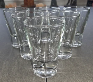 6 x Likörgläser Gläser mit schwerem Boden Glas Höhe: 7,5 cm Schnapsglas - Bild 1 von 4