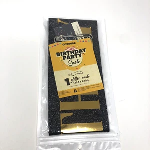 Birthday Girl Party Sash Glitter Black Gold Foil Lettering 33.5x3.7" - Picture 1 of 3