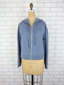 Spiritual Gangster Full Zip Hoodie Sweatshirt Womens Small Light Blue Crop - Picture 1 of 13
