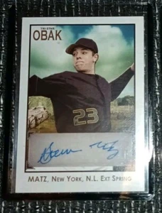 2010 Tristar OBAK Car - Steven Matz NY Mets - A24 Brown - #68/75 Pre Rookie - Picture 1 of 2