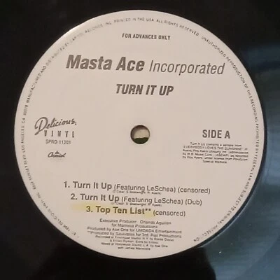Masta Ace Incorporated - Turn It Up / Top Ten List 12" Vinyl Single  (855) Foto 1 de 4