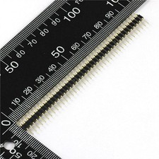 5PCS Single Row 40Pin 2.54mm Round Male Pin Header gold plated machined