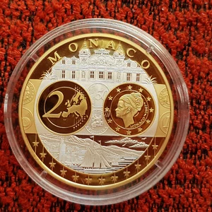 MONACO 2007 🇲🇨 999 Silber Gedenkmedaille EUROPA 2 Euro ❤ Grace Kelly ❤ - Bild 1 von 7