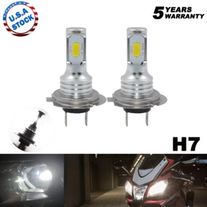 2x Kit de bombillas LED de faros de motocicleta H7 haz alto/bajo 30W 3600LM 6000K blanco CSP - Imagen 1 de 10